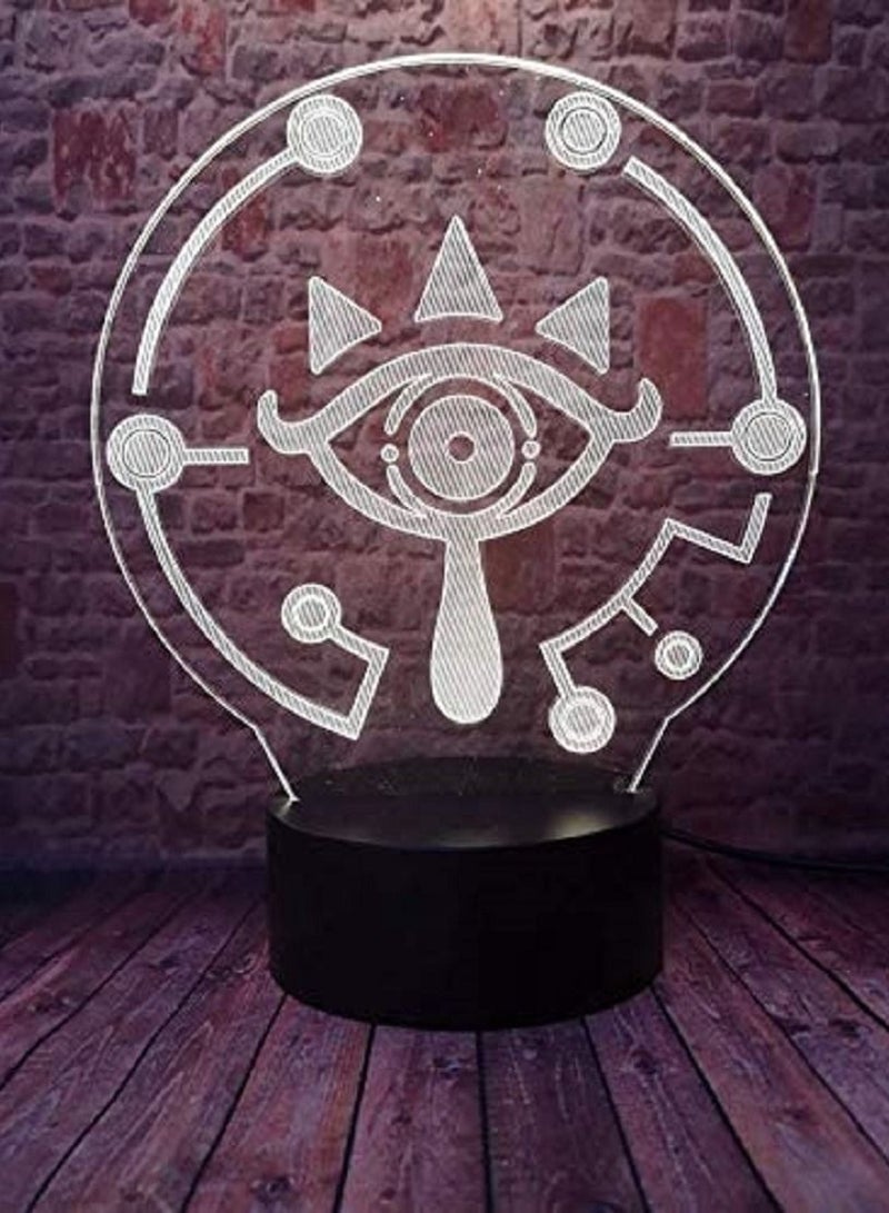 Action & Toy Figures  Flash Zelda Figure Modeling 3D Illusion LED Lamp Colorful Desk Sleeping Nightlight Japan Manga Cartoon action & toy figure