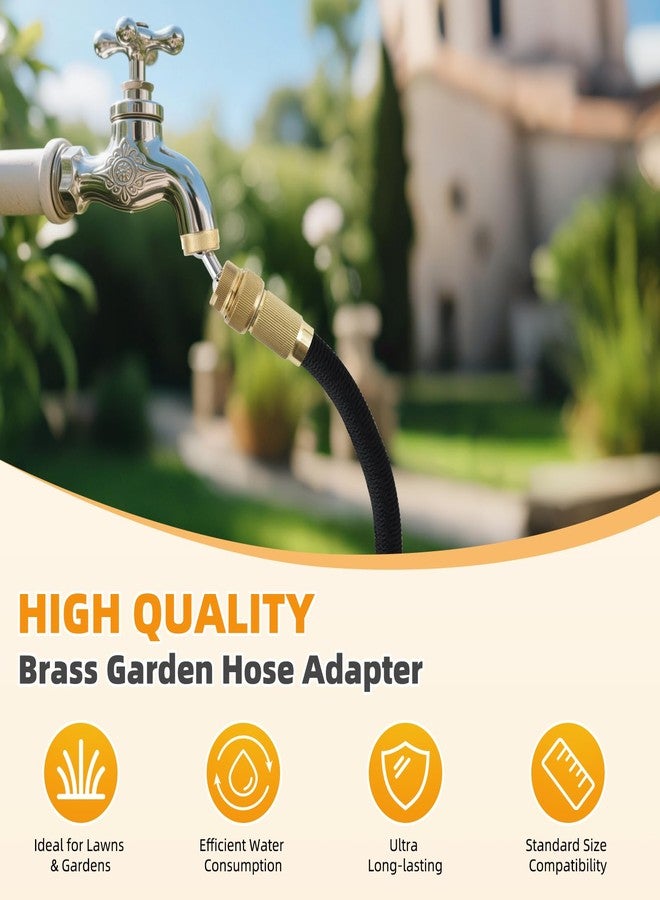 Hibbent Garden Hose Adapter, 3/4 Inch Swivel Brass Garden Hose Protector, Dual Rotation Male to Male Brass Connector with Extra 2 Washers - Image 5