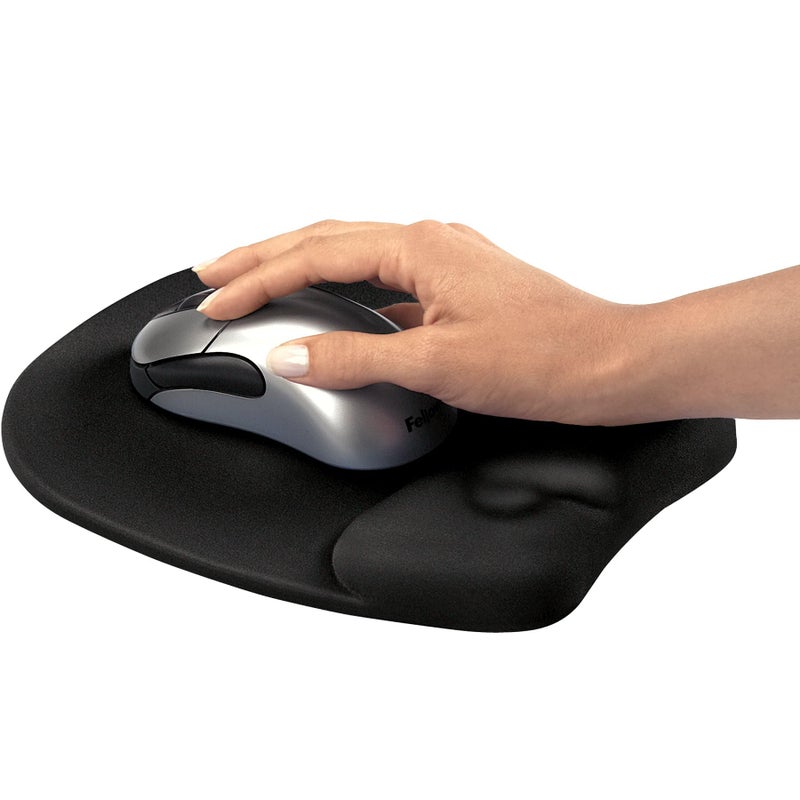 Fellowes Memory Foam Mouse Pad/Wrist Rest- Black (9176501) - Image 5