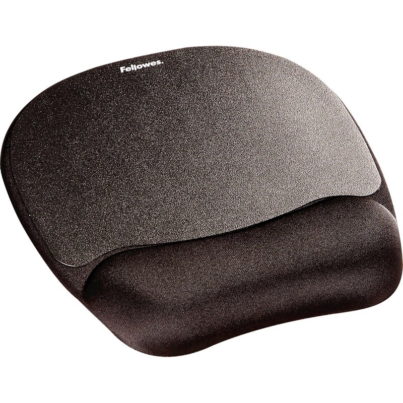 Fellowes Memory Foam Mouse Pad/Wrist Rest- Black (9176501) - Image 1