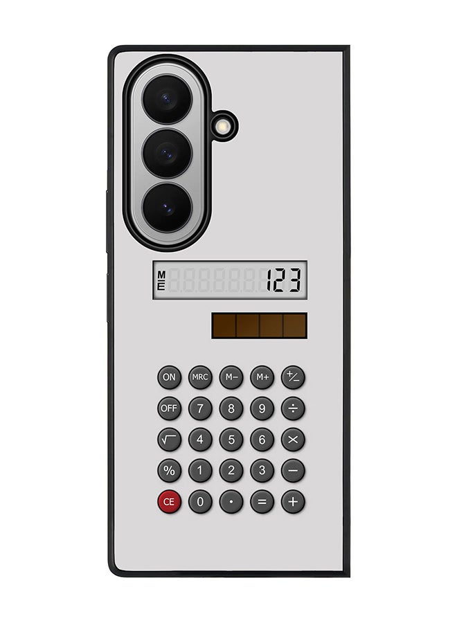 Stylizedd For Samsung Galaxy Z Fold7 Case,Slim fit Camera Protection, Shockproof Thin Phone cover  - Calc (White)