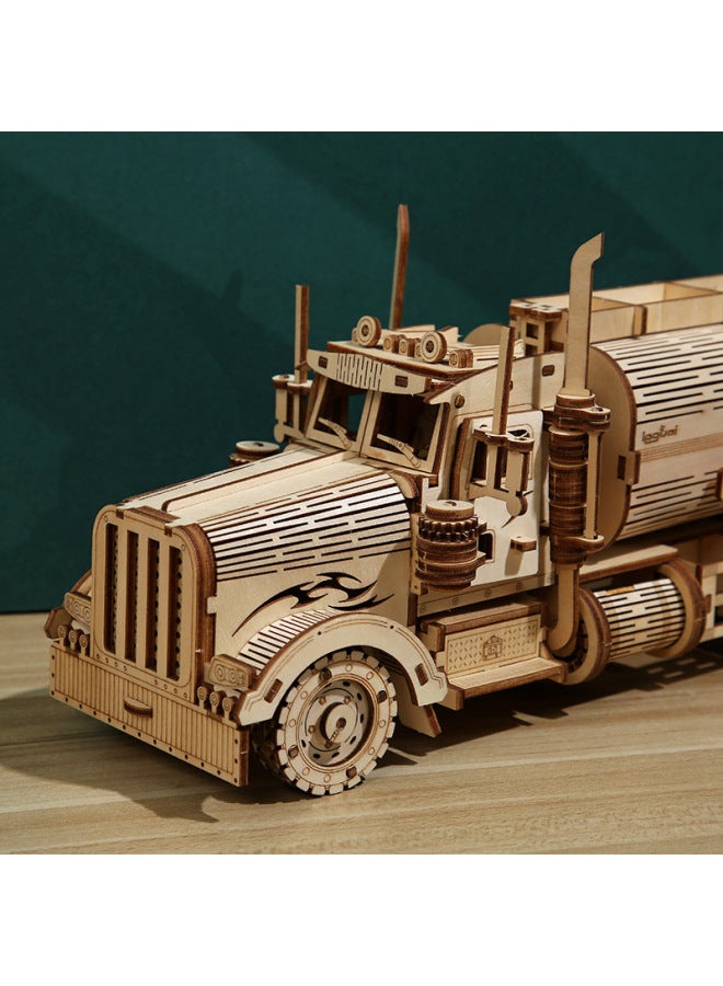 Supply Jigsaw Tanker gy Bank Difficult DIY Truck 3D Wooden Three-dimensional Jigsaw Puzzle Toy-Color:Tanker Small Size LG810 - Image 4