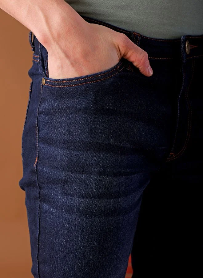 The Indian Garage Co Men Slim Fit Solid Mid-Rise Jeans