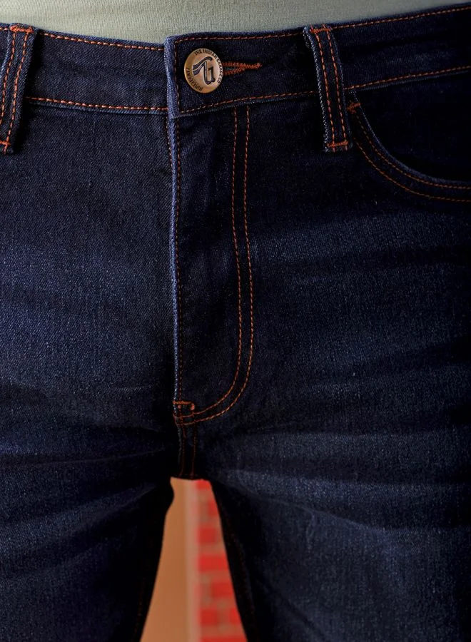 The Indian Garage Co Men Slim Fit Solid Mid-Rise Jeans
