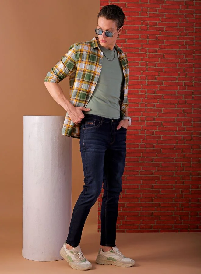 The Indian Garage Co Men Slim Fit Solid Mid-Rise Jeans