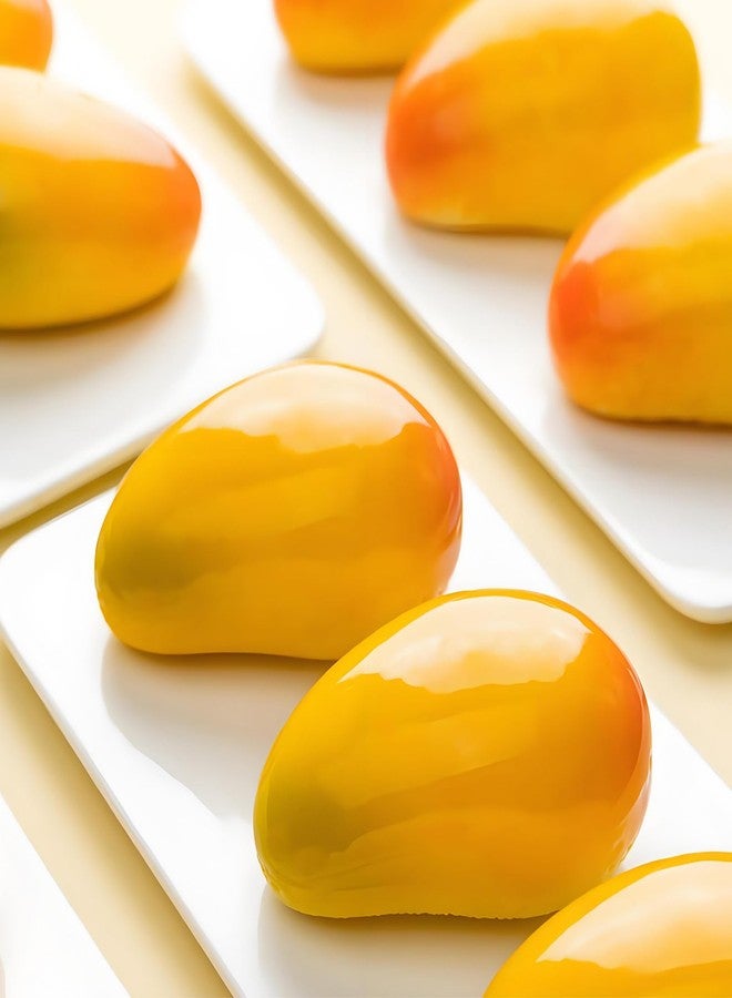 Fchil Mango Mousse Cake Silicone Molds, 6-Cavity Non-Stick Tropical Fruit Dessert Baking Pan for Chocolate Pudding Jello Ice Cube, 11.3 x 6.8 x 1.4 inches - Image 5