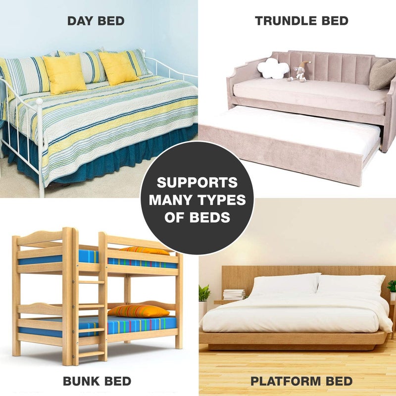 DMI Foldable Box Spring Bunkie Board Bed Support Slats for Support to Streamline and Minimize the Bed No Assembly Needed Twin Size 60 x 30Brown - Image 5