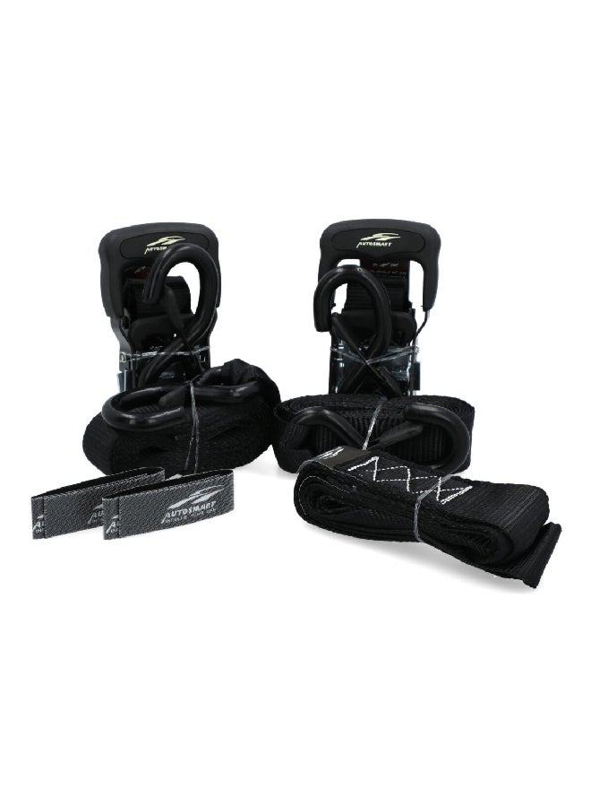 أوتو سمارت حزام بسقاطة 5 قطع لربط الأمتعة بالأسطح أسود 1.5 بوصة * 8 قدم - Image 1