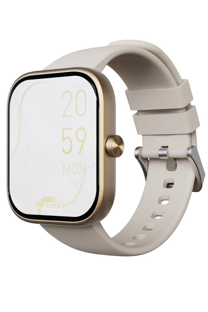 HiFuture HiFuture LUME Fashion Smartwatch, Aluminum 1.85 inch IPS Display Powered by Dual Core. 2.5D Dynamic U   Aerospace-Grade Ultra Light Aluminum Bluetooth Call 1ATM Waterproof 24/7 True heart rate & Blood oxygen sensor  100+ Sports Mode Up to 12 days daily use  - Image 1