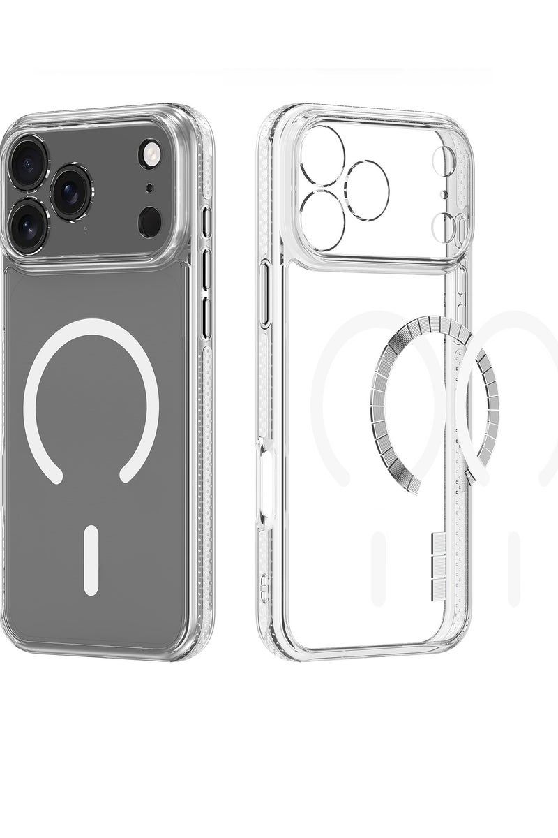 JAJEEK Clear Magnetic iPhone 17 Pro Case Compatible with MagSafe, Slim Anti-Yellow, Military-Grade Drop Protection, 6.3-inch iPhone 17 Pro Cover 2025 - Ultra Clear - Image 1