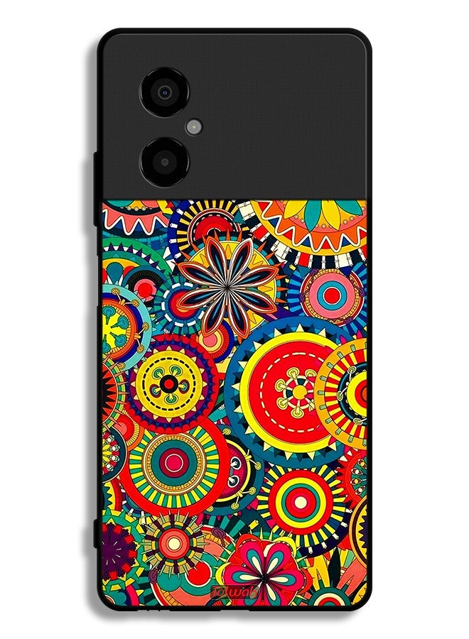 Tolwak Xiaomi Poco M4 5G Protective Case Cover Colorful Mandala Pattern - Image 2