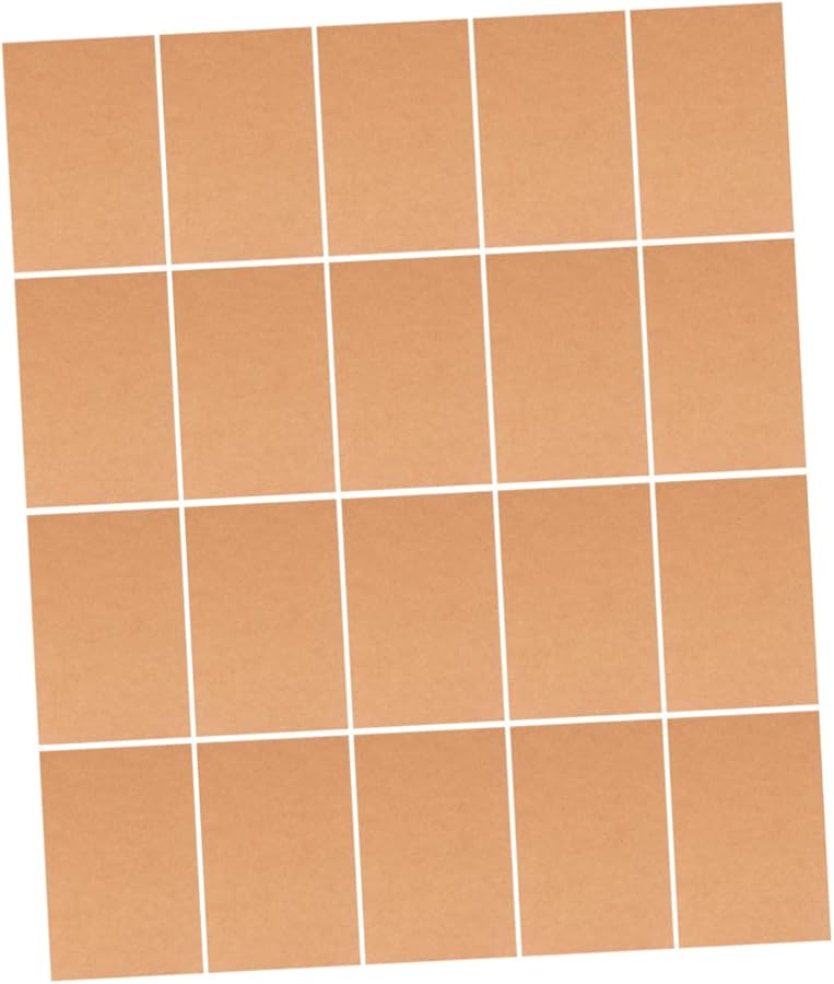 بطاقات ورق كرافت بني فاتح 200 قطعة بطاقات بريدية مزدوجة الوجه فارغة للكتابة والفنون والتهاني DIY - Image 1