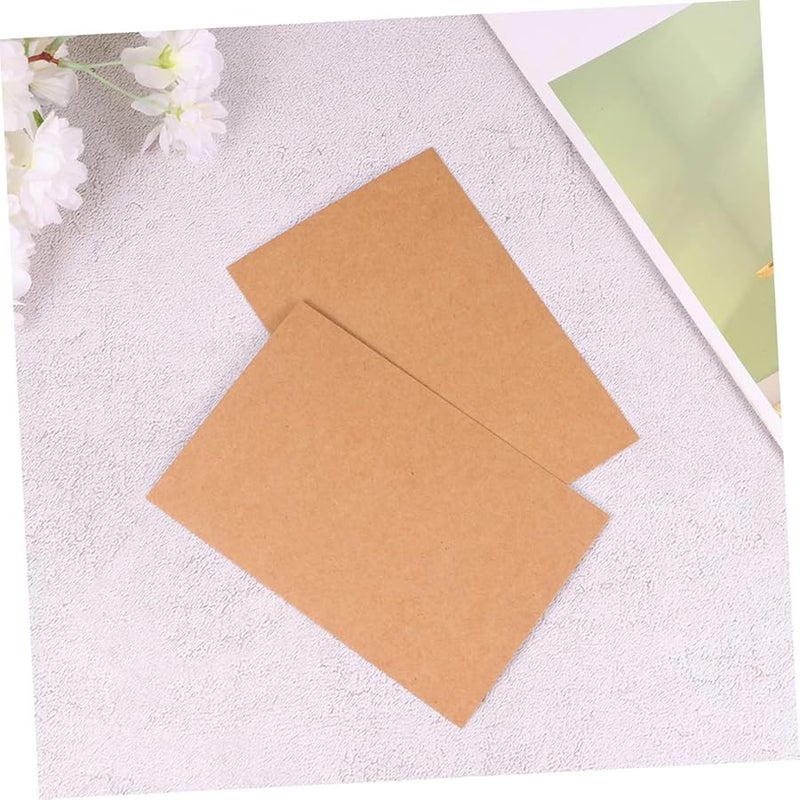 بطاقات ورق كرافت بني فاتح 200 قطعة بطاقات بريدية مزدوجة الوجه فارغة للكتابة والفنون والتهاني DIY - Image 4