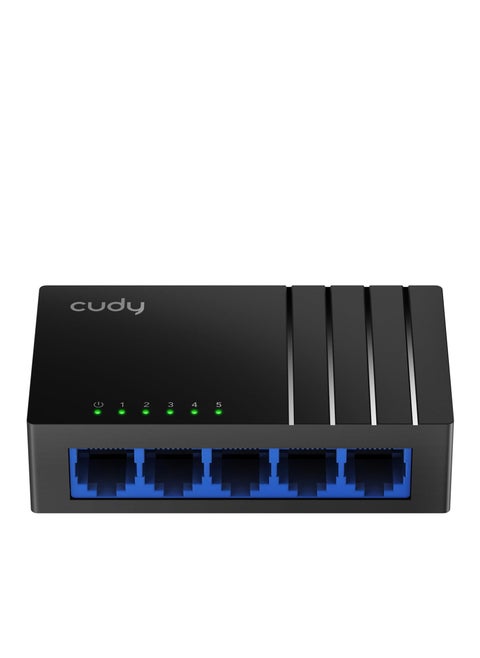 Cudy GS105D 5 Port Gigabit Ethernet Switch Desktop Ethernet Splitter Plastic Case Unshielded Switch Plug & Play