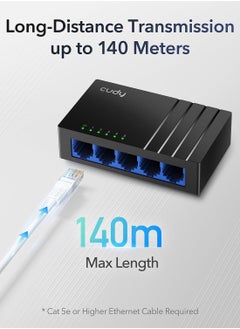 cudy Cudy GS105D 5 Port Gigabit Ethernet Switch Desktop Ethernet Splitter Plastic Case Unshielded Switch Plug & Play  - Image 3