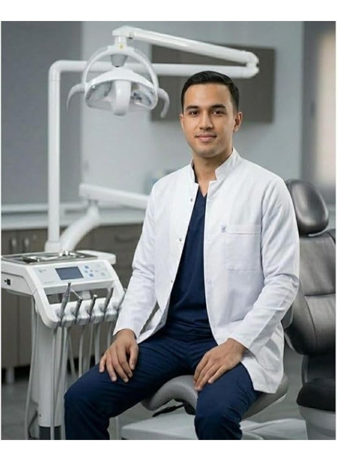 Classic Professional Dentist Lab Coat for Men and Women Lightweight Comfortable Long Sleeve Design - Image 5