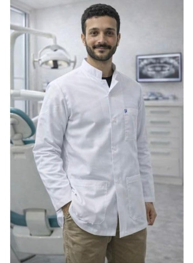 Classic Professional Dentist Lab Coat for Men and Women Lightweight Comfortable Long Sleeve Design - Image 4