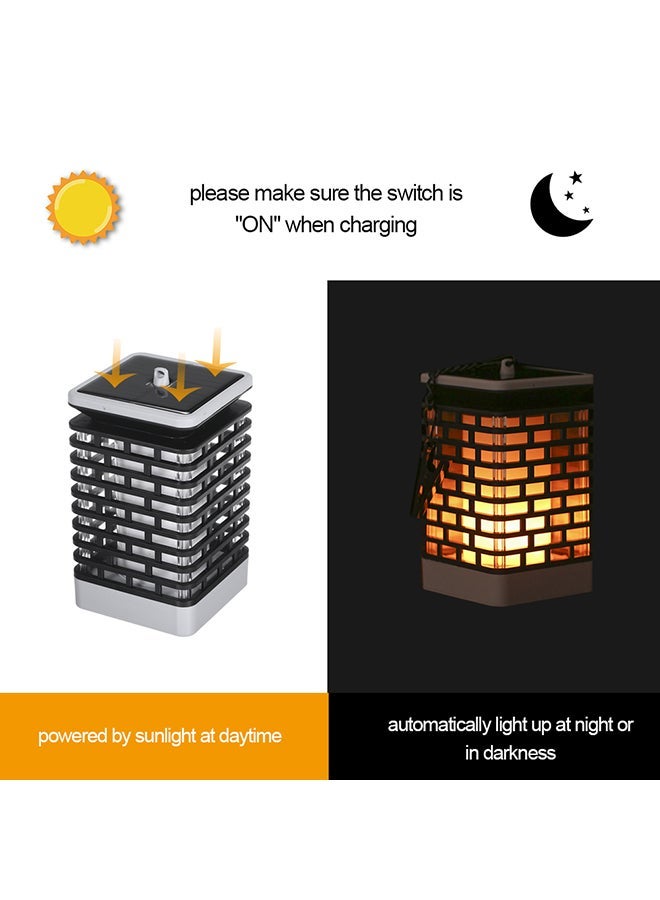 NIBEMINENT Solar Powered LED Flame Light Black 6.7 x 3.9 3.8inch - Image 3