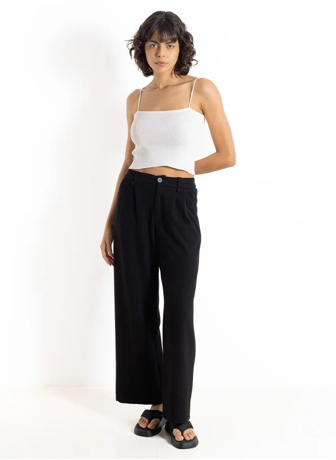 SHAPES RIBBED TOP WITH THIN STRAPS