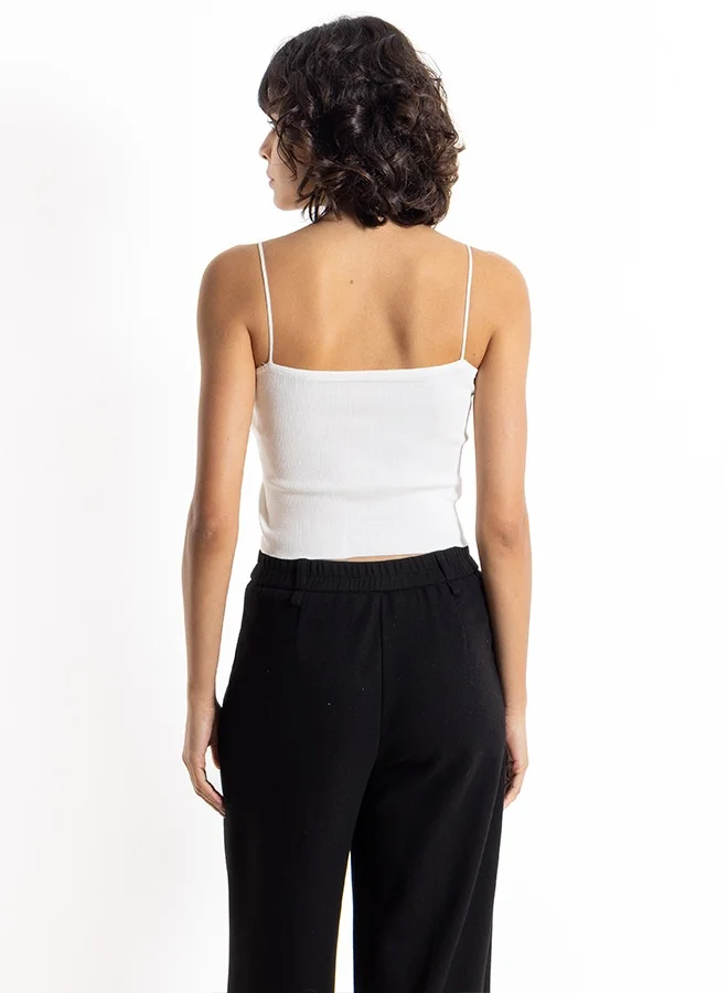 SHAPES RIBBED TOP WITH THIN STRAPS