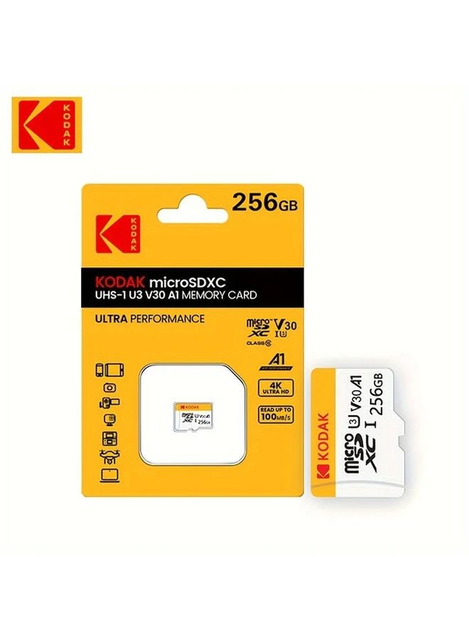 Kodak 256GB Micro SD Card Class 10 U3 High Speed Storage For Smartphones Tablets Cameras - Image 1