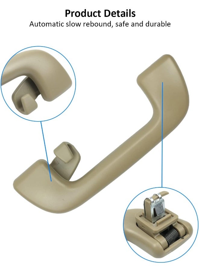 YIGUCS 74610-52020 Inner Roof Pull Handle Grab Fits for Toyota Model for Corolla 4Runner Highlander RAV4 and More, Auto Roof Pull Handle Grab Rail (Beige) - Image 3