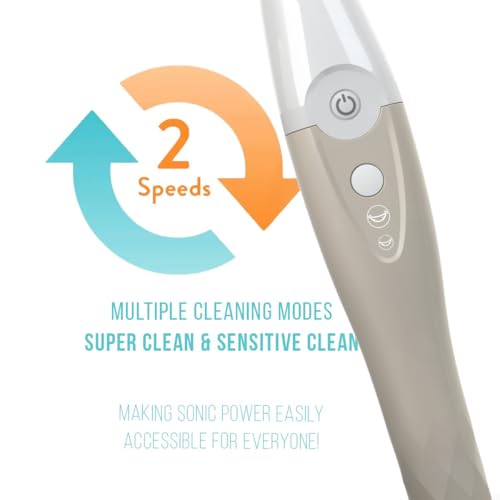 TAO Clean UV Sanitizing Sonic Toothbrush and Cleaning Station, Electric Toothbrush, Dual Speed Setting, Sandstone - Image 4