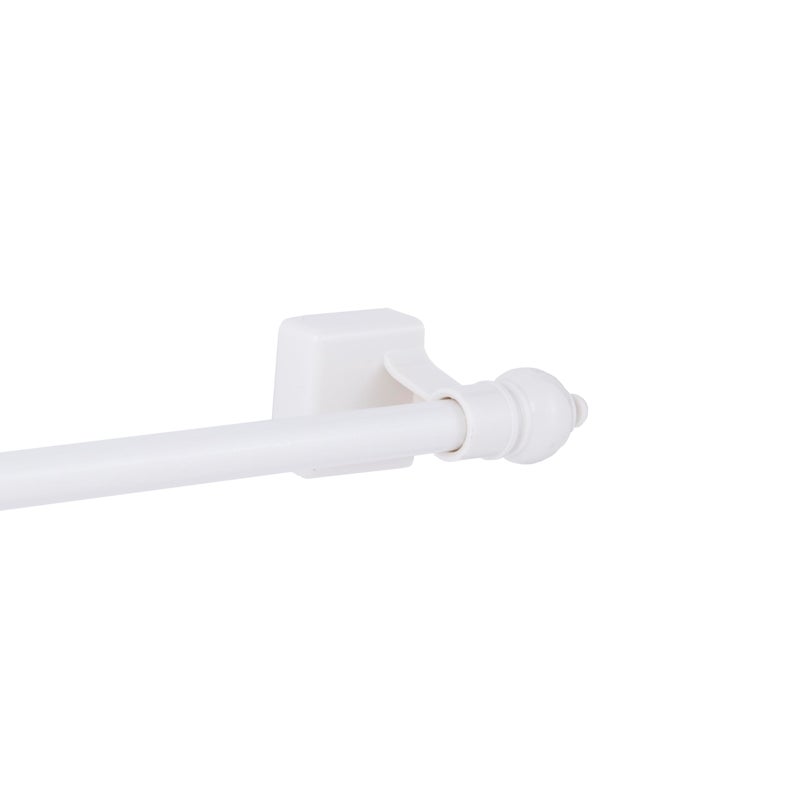 Kenney 7/16" Multi-Use Adjustable Petite Cafe Magnetic Rod, 16-28", White - Image 2