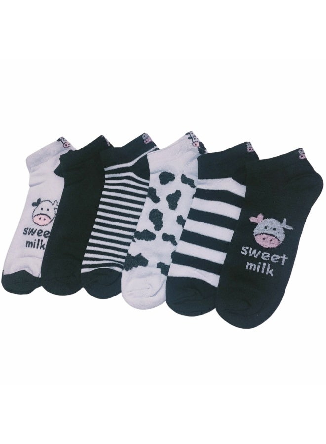 Beautiful women's socks multicolors, 6pairs