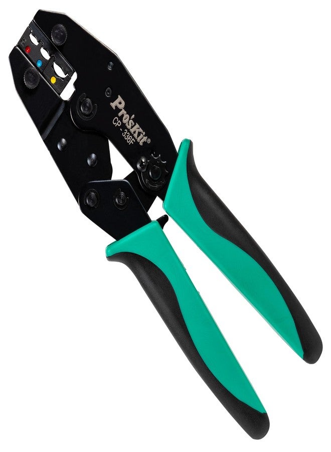 Pro'sKit 300-002 Crimper, Ratcheted, Red/Blue/Yellow Terminals, Multi - Image 1