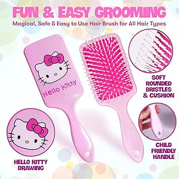 Hello Kitty Hair Accessories Gift Set Includes Hello Kitty Hair Brush Headband Hair Clips Elastics Perfect Hello Kitty Gifts for Girls Kids Cute Hello Kitty Accessories for Everyday Use - Image 4