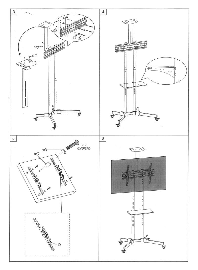 Mobile TV Stand for 32–75" Screens with Laptop Shelf & Lockable Wheels - Image 3