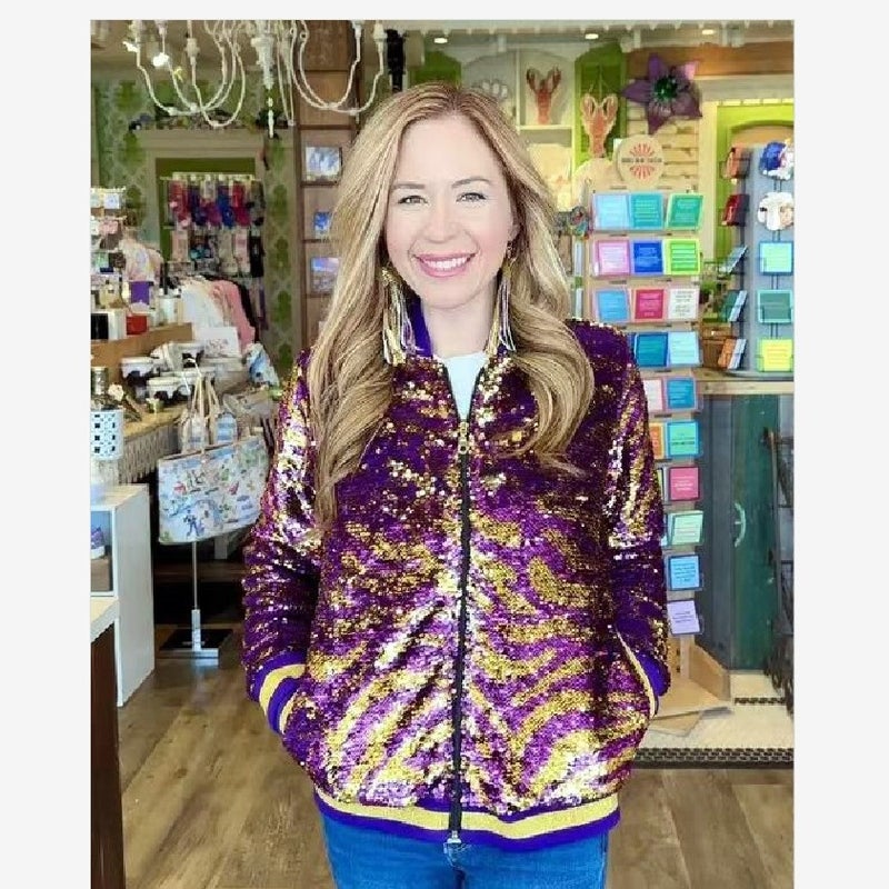 2023 Festive Gradient Sequin Zip Jacket Pattern 2  - Image 3