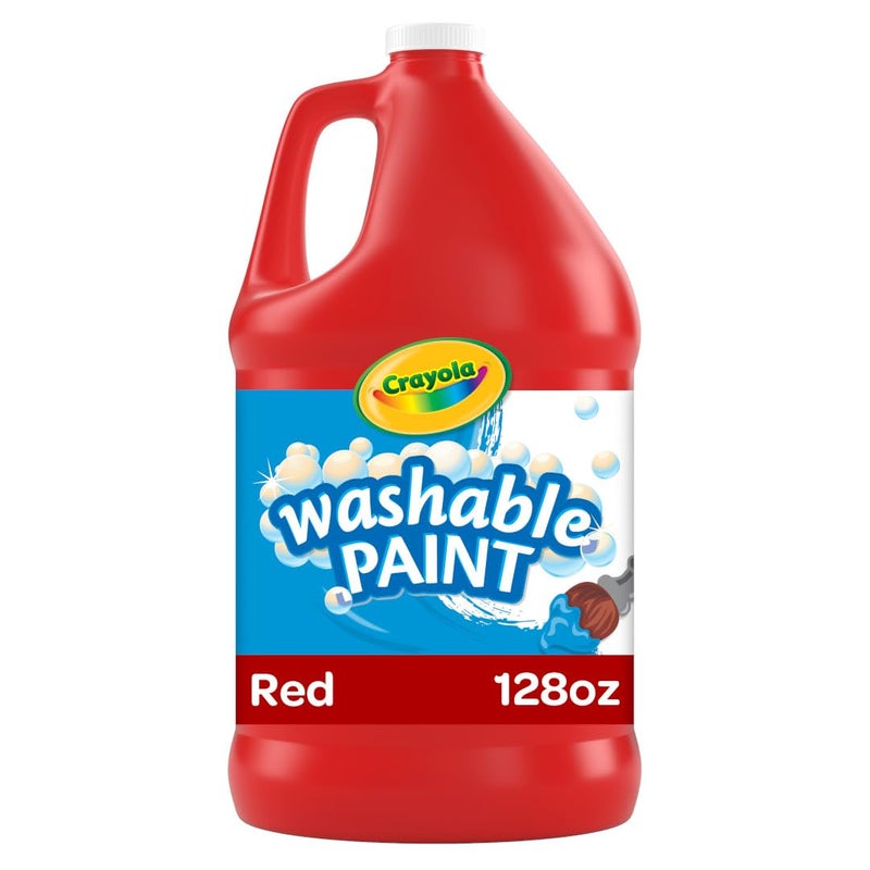 Crayola Washable Red Paint, 1 gallon Size, Painting Supplies in Bulk - Image 1
