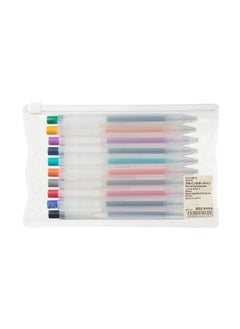 MUJI Smooth Gel Knock Type Pen 0.5Mm 10 Colors Set (Japan Import)  - Image 1