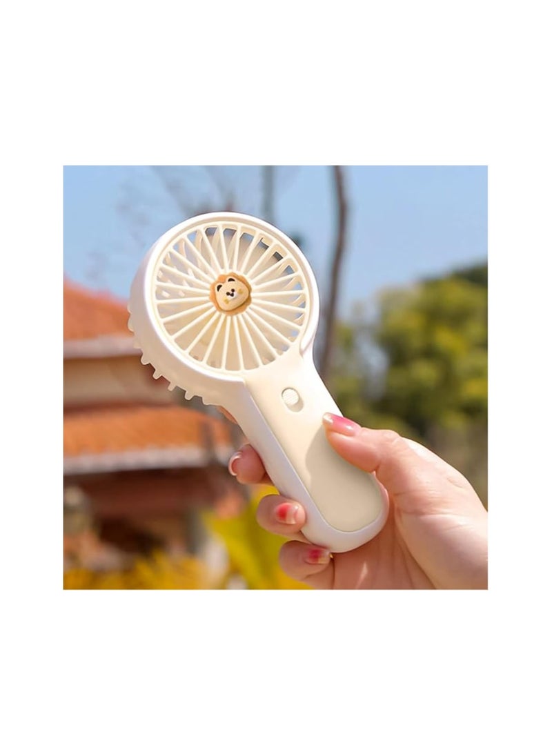 Generic - Mini Portable USB Hand Fan, USB Fan Portable High Speed, Mini USB Desktop & Handheld Fan - 1.5W Power, Single Speed Mode, Portable with Stand, DD 5627 (Beige) - Image 1