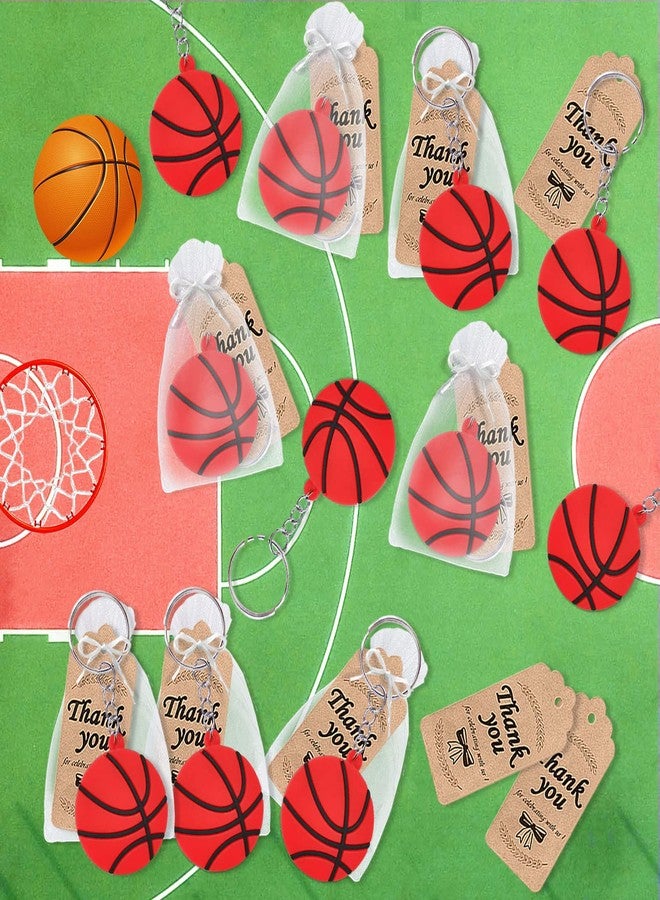 CiciBear 24 Pack Basketball Keychains Party Decoration for 2023 Sports Themed Party, Sports Baby Shower, Kids Birthday, School Rewards - Image 4