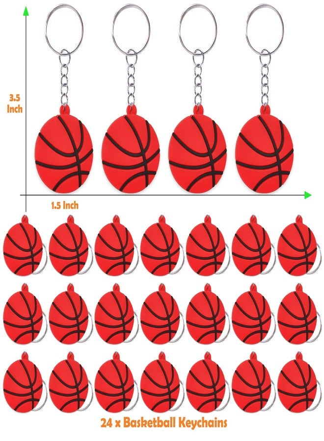 CiciBear 24 Pack Basketball Keychains Party Decoration for 2023 Sports Themed Party, Sports Baby Shower, Kids Birthday, School Rewards - Image 2
