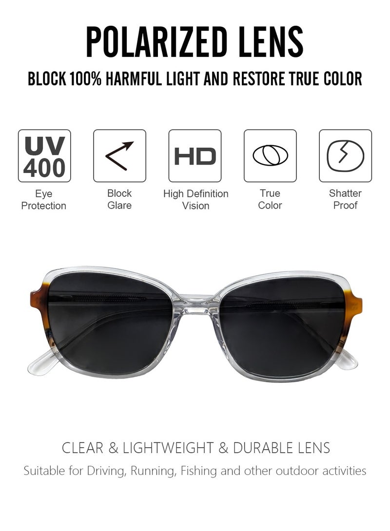 DLS Sunglasses for men and women - Oversized Acetate Frame with UV protacted lenses multipurpose use (S0018-C3) - Image 2