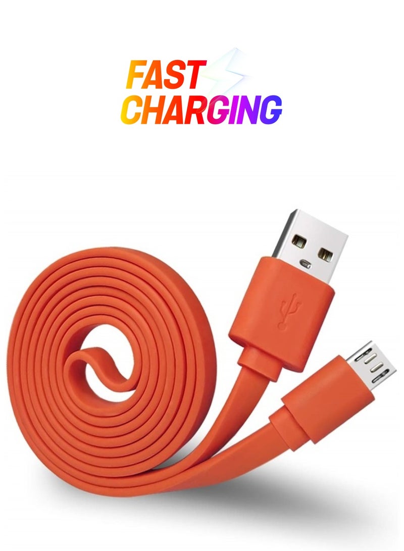SCOVEE Charger Cord for JBL Speaker,Flat Micro USB Charging Power Supply Cable Cord Line for JBL Speaker Earphone Headphone Charge Replacement 3FT - Image 1