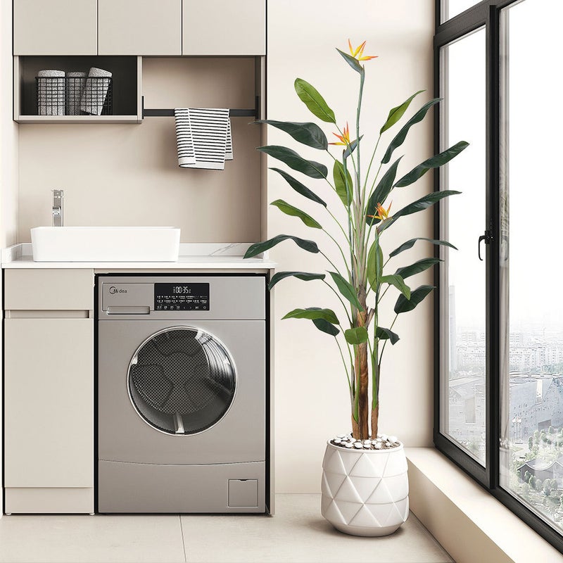 شاربدو 180 سم طائر اصطناعي من الجنة النبات ، 28 أوراق ، مناسبة للمكتب / مركز التسوق / استخدام داخلي / خارجي - Image 4