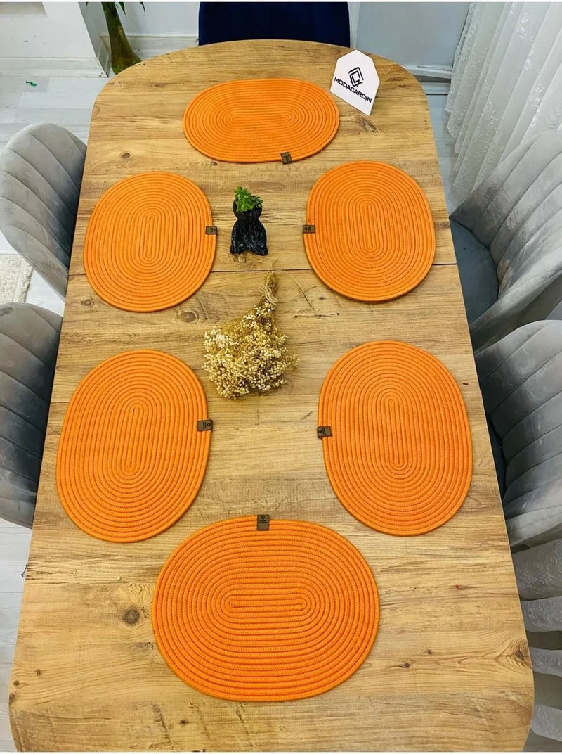 بدز ديري BDZ Leather Jute Wicker American Service Oval Base 6 Pieces