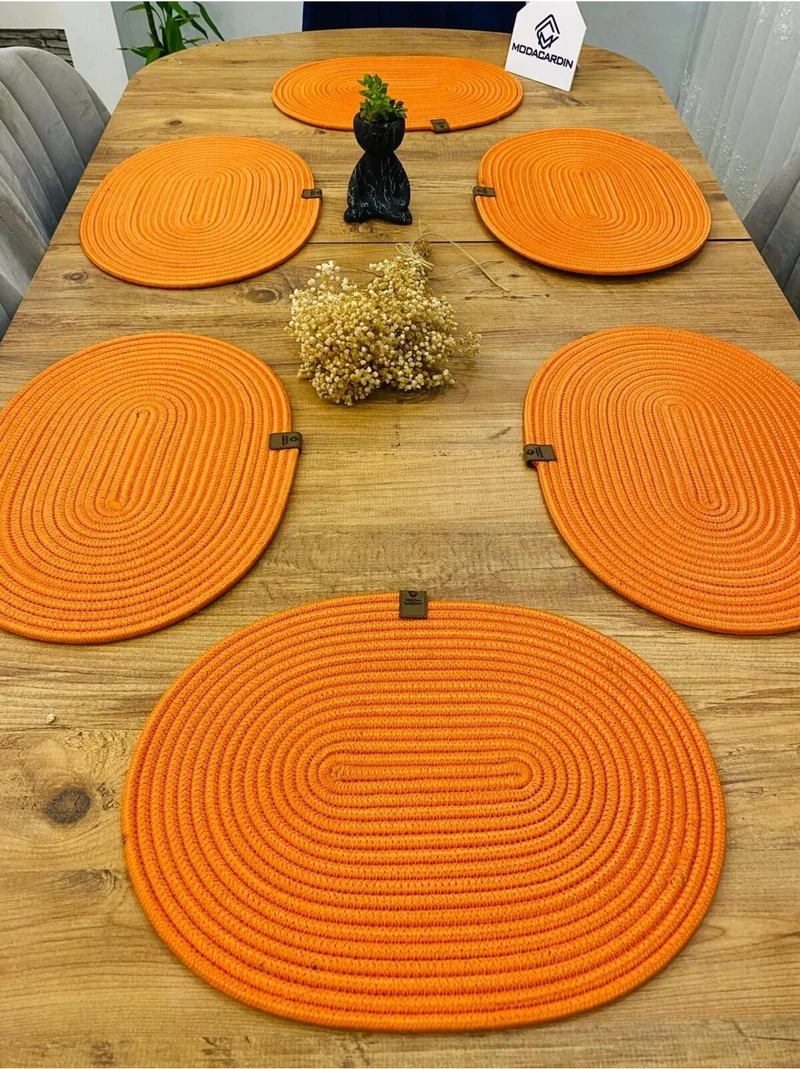 بدز ديري BDZ Leather Jute Wicker American Service Oval Base 6 Pieces