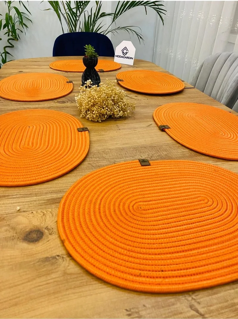 بدز ديري BDZ Leather Jute Wicker American Service Oval Base 6 Pieces