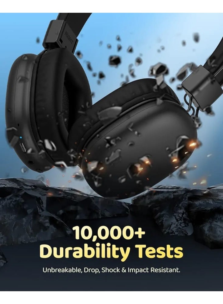 Celebrat A43 Wireless Headset – Bluetooth Headphones with Deep Bass, Noise Reduction & Foldable Design - Image 5