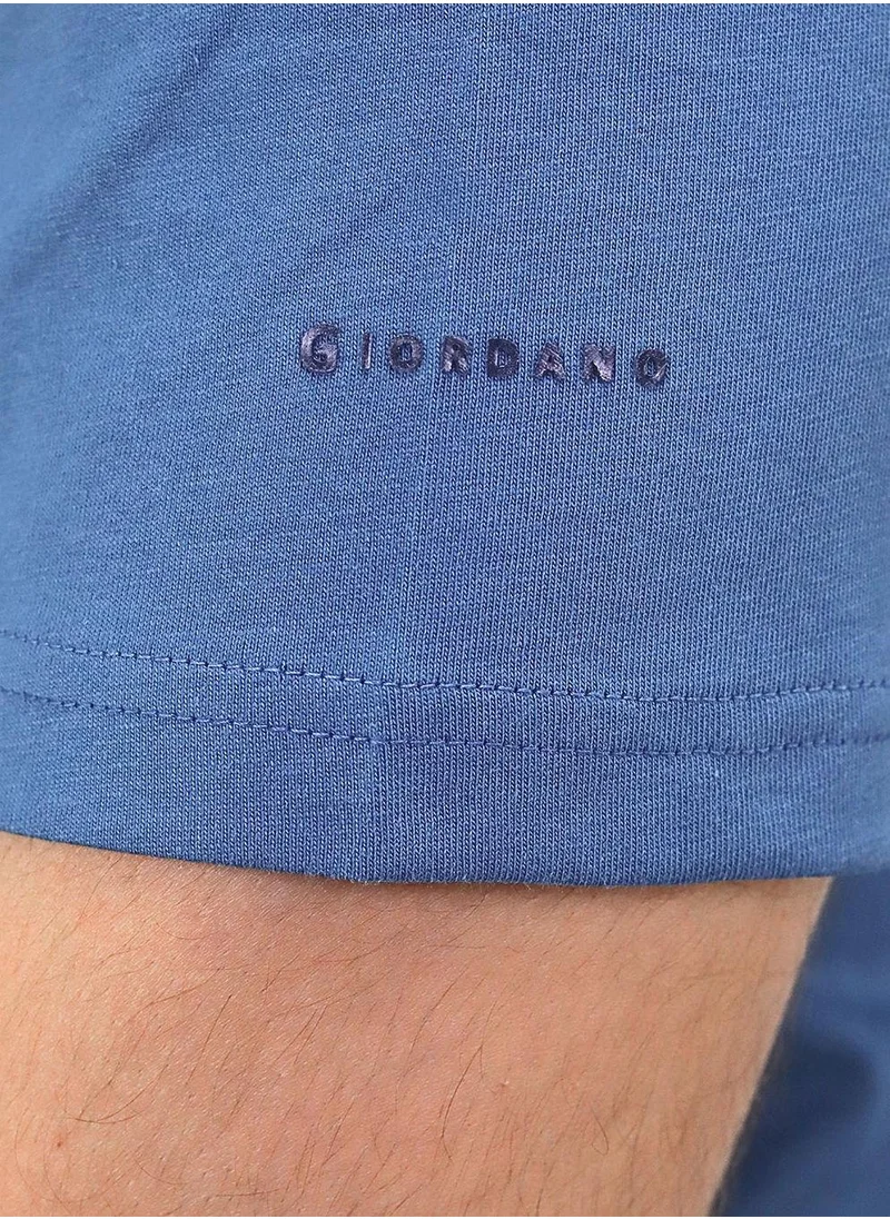 GIORDANO Men's Cotton Jersey Crew Neck Slim Fit Tee
