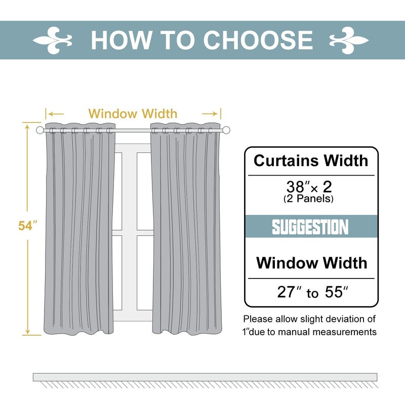 ChrisDowa Grommet Blackout Curtains for Bedroom and Living Room - 2 Panels Set Thermal Insulated Room Darkening Curtains (Forest Green, 38W x 54L) - Image 5