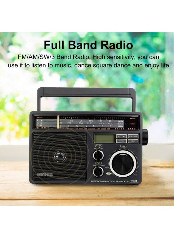 Generic - Portable FM Radio TR618 Dark grey - Image 1