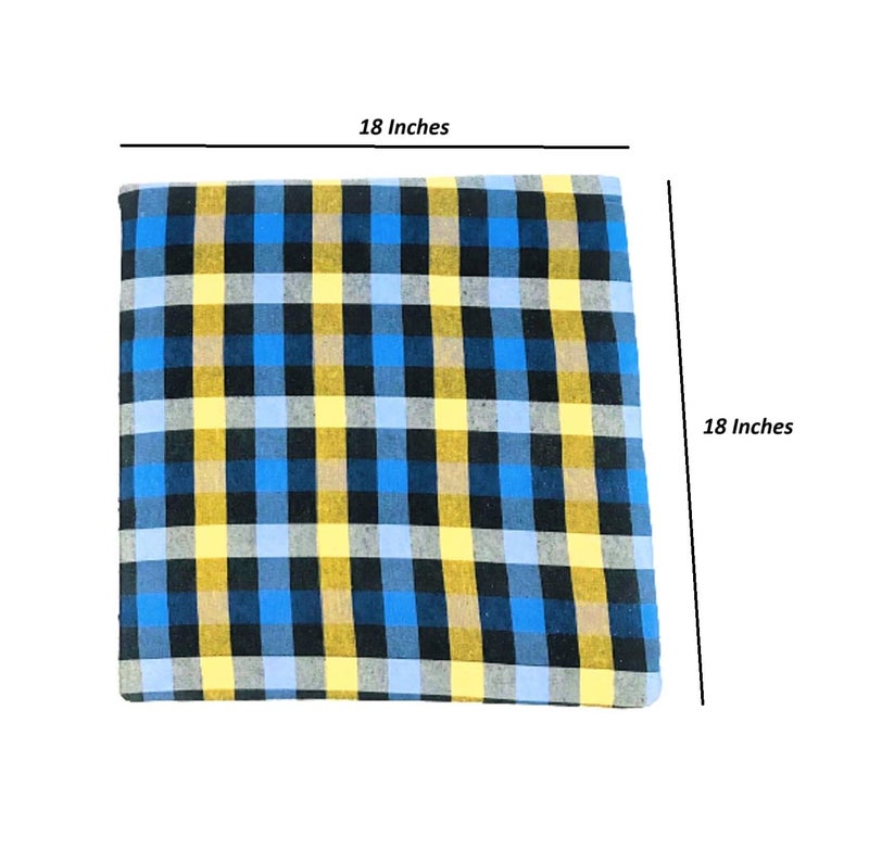 ATOOTFUSION EPE Foam Medium Hard light weight movable Chair Pad /Gaddi Cushion(Size 18X18X2 Inches, Blue)- Count of 02 - Image 2