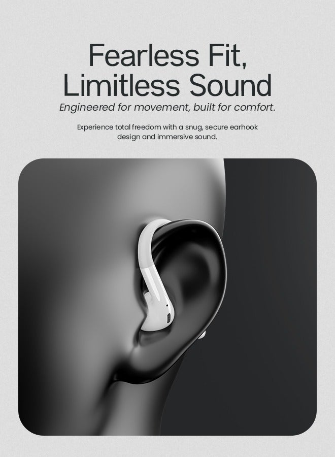 Faster RogueFit Open Ear Sports Earbuds with Earhooks, BT 5.4- ENC 13mm Dynamic Driver 10H Playtime 500mAh Case- IPX4 Waterproof Type-C Fast Charging Touch Control Sports Running Fitness Gym Workout– Compatible with iPhone and Android - Image 4